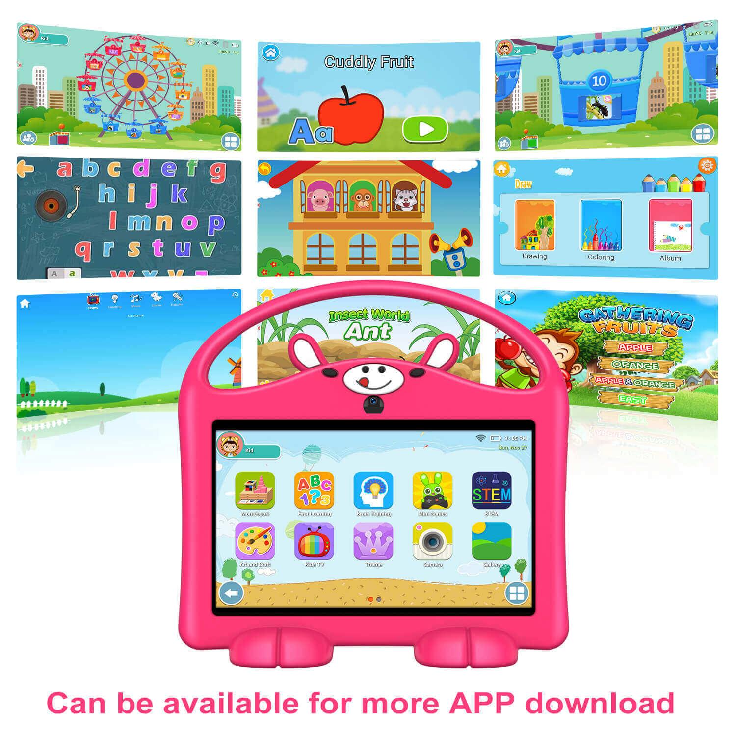 Cost-effective and Most worthwhile XGODY T702 PRO 7 Inch 32GB Android 11.0 OS Children's Tablets PC Handheld Cartoon Leather Case - XGODY