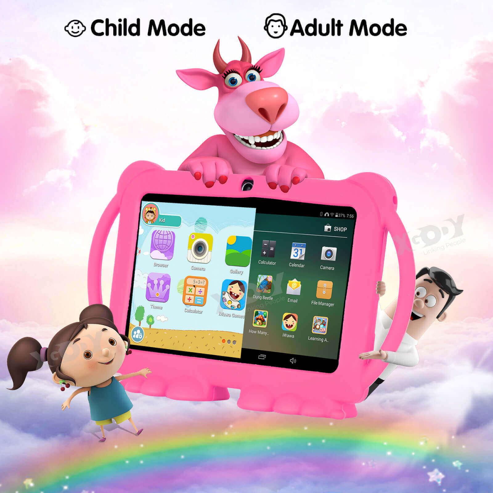 Cost-effective and Most worthwhile XGODY T702 PRO Android 11.0 7 Inch 32GB Smart Kids Tablet With Big Foot Dual Ear Leather Case - XGODY