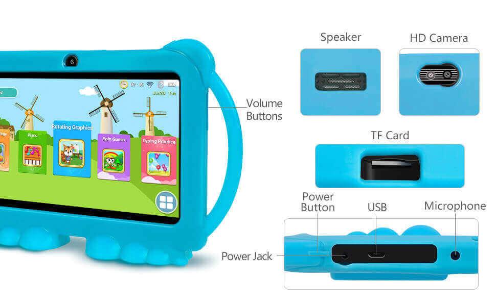 Cost-effective and Most worthwhile XGODY T702 PRO Android 11.0 7 Inch 32GB Smart Kids Tablet With Big Foot Dual Ear Leather Case - XGODY