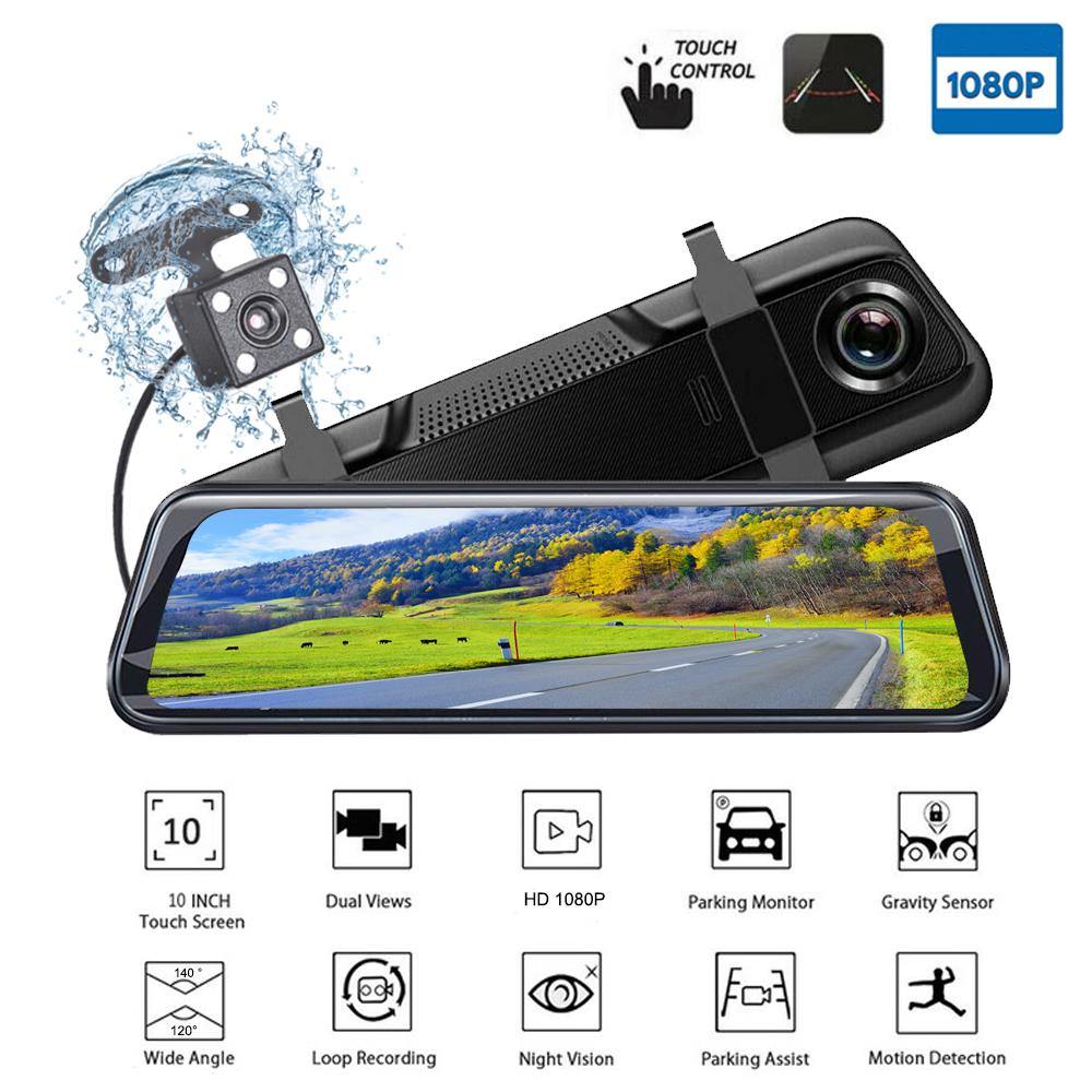 XGODY V21 Dual Lens 10 Dash Cam FHD 1080P DVR & Recorder Rearview