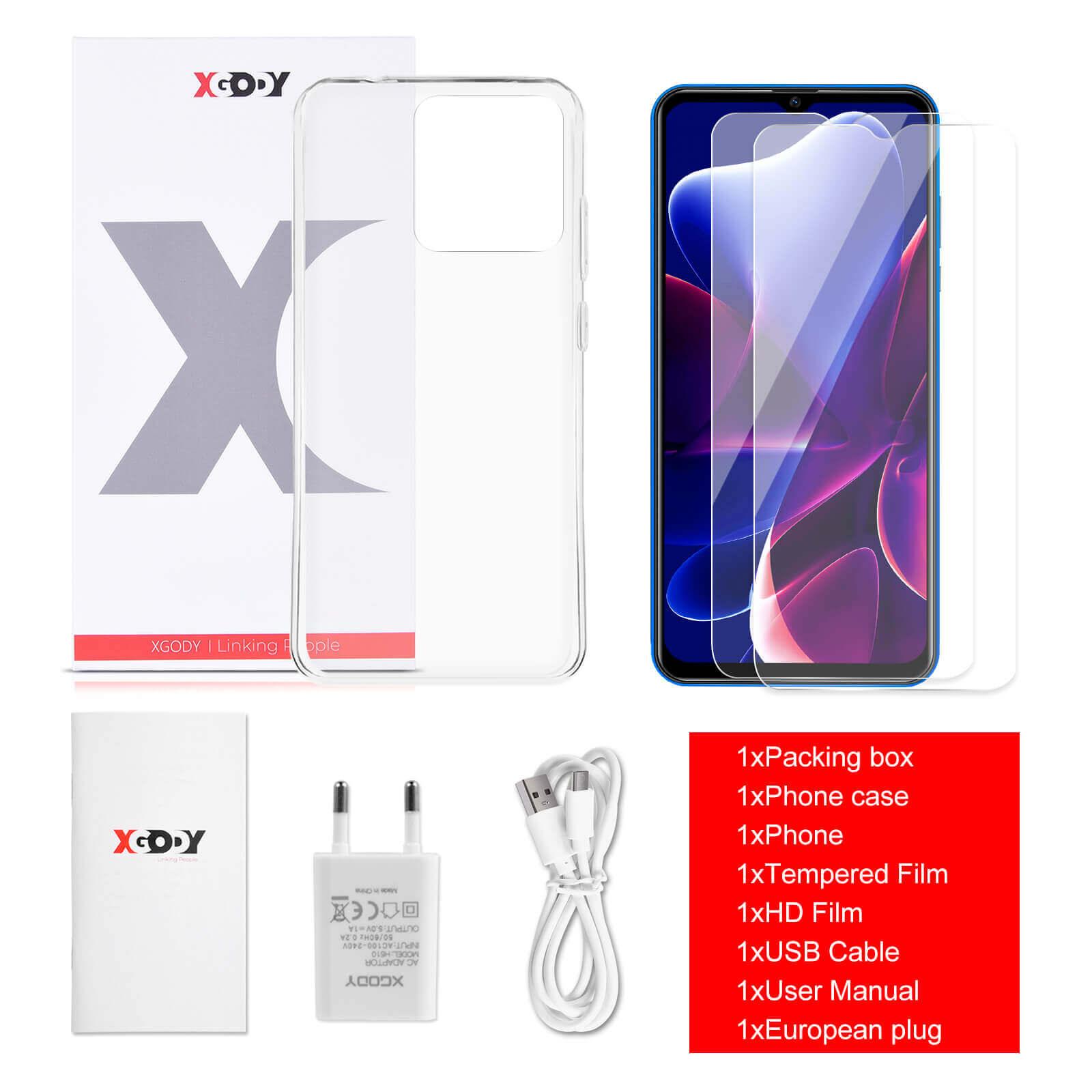 Cost-effective and Most worthwhile XGODY X60 Pro Android 4G Smartphone Global Unlock 6.5 Inch Dual 5MP Dual SIM Face Recognition - XGODY