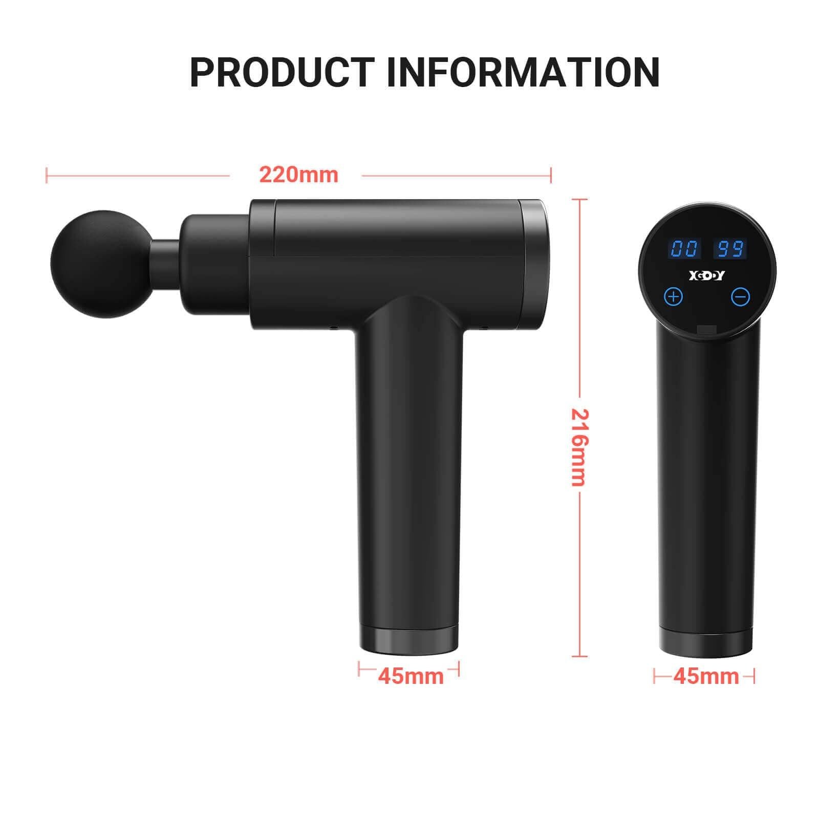 Cost-effective and Most worthwhile XGODY YZ02 Muscle Massage Gun Deep Tissue Massager For Athletes 20 Speed Percussion - XGODY