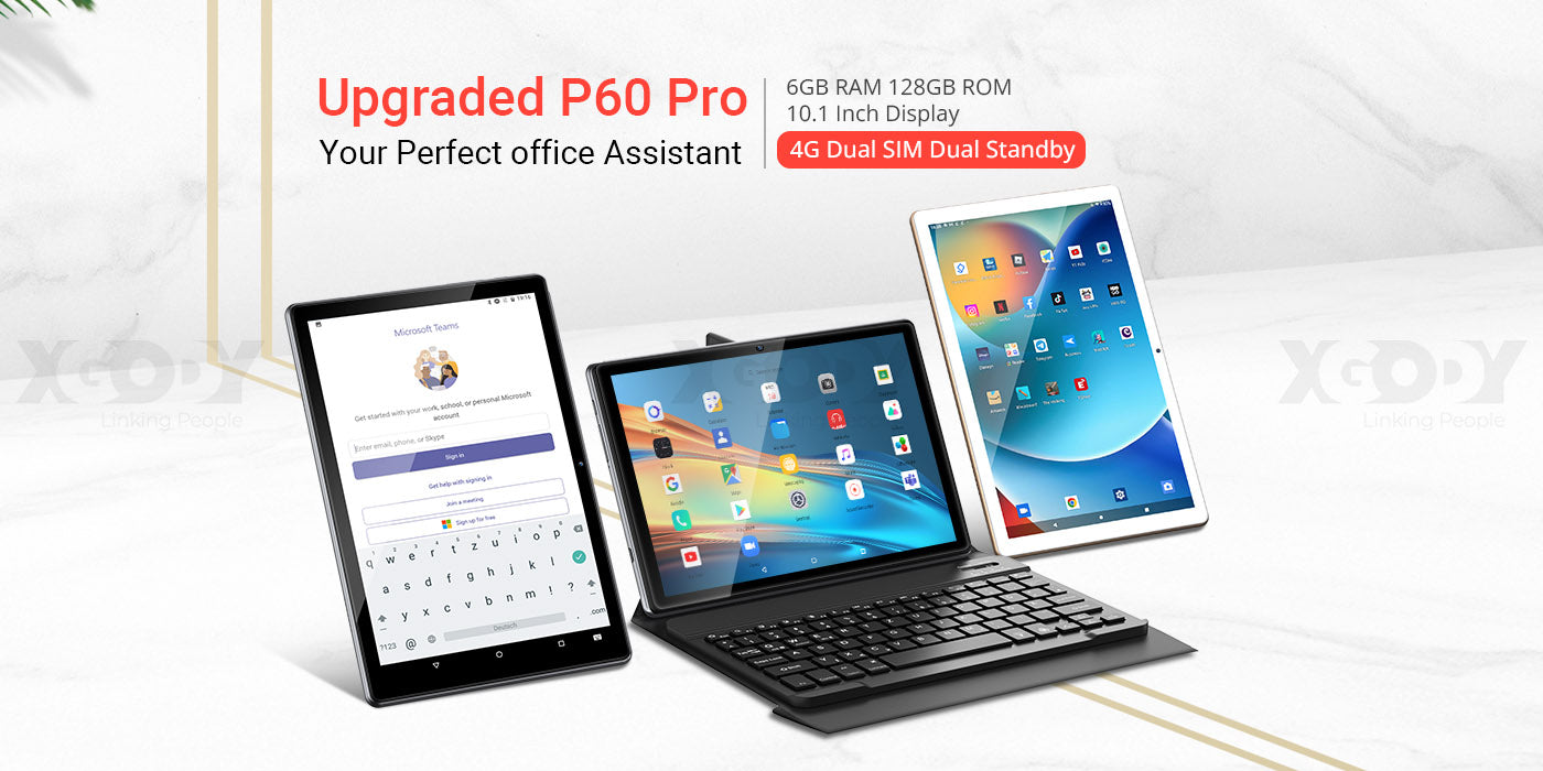XGODY P60 PRO Tablet PC 10.1 Inch 4G Cellular Tablet PC with Bluetooth