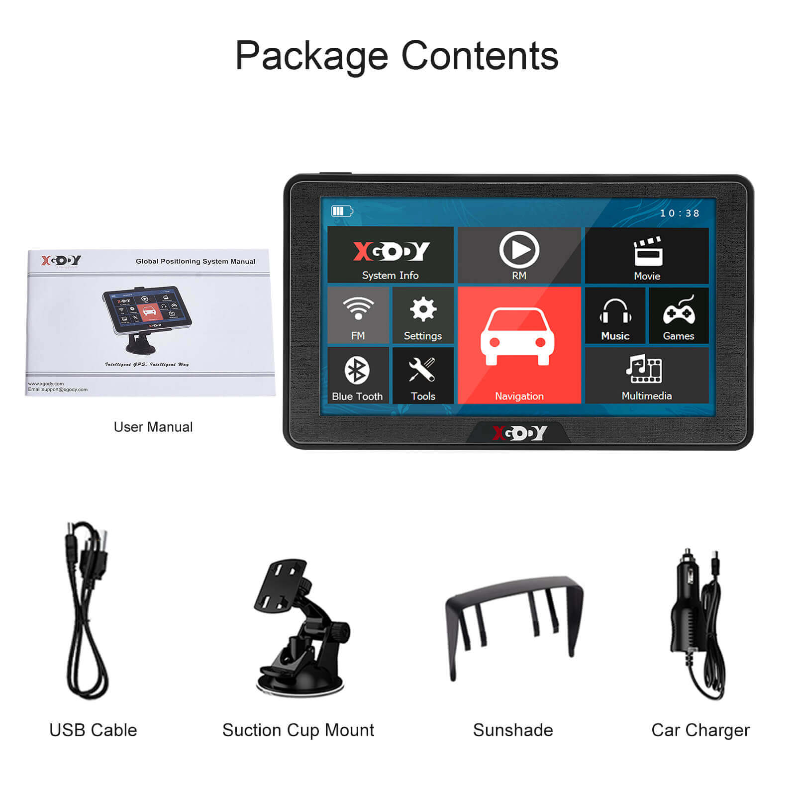 Car GPS Navigation, 8GB Memory Voice Guidance 9in POI Touch Screen GPS  Navigation For Truck