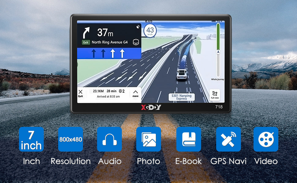 Sat Nav GPS Navigation System for Car Truck with Voice