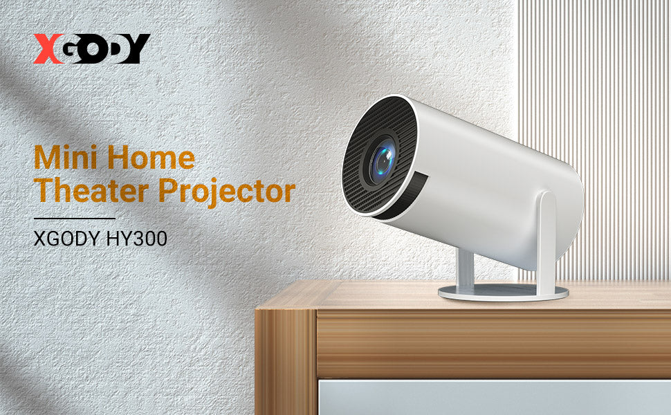 HY300 Mini Portable Projector With Apps Built-in, With Wifi And Blueto