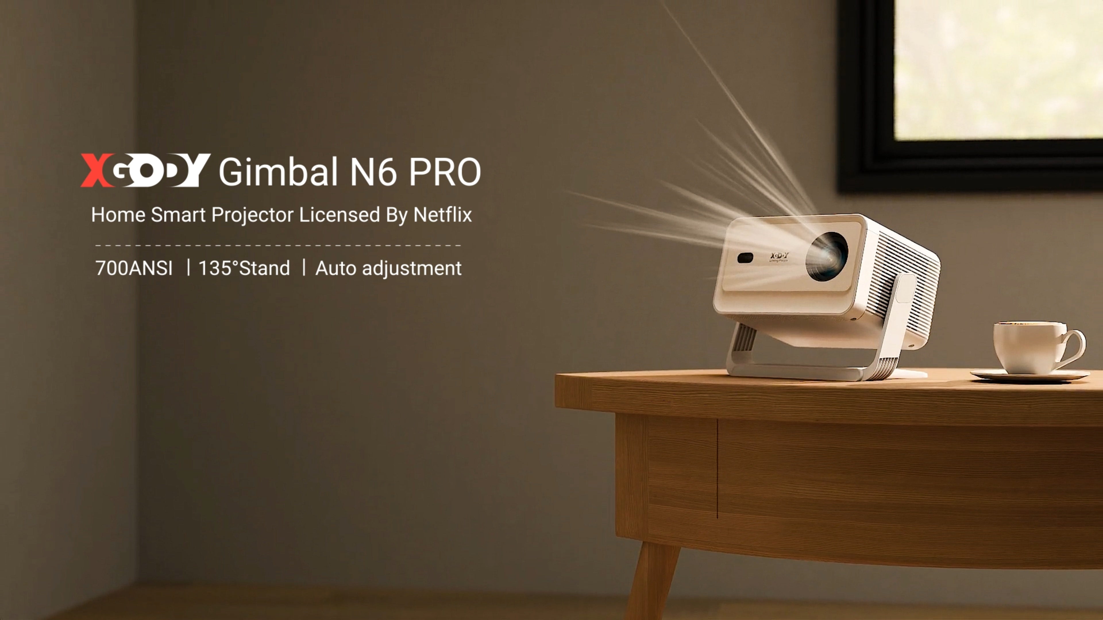 Vidéoprojecteur Xgody N6 Pro – Certifié Netflix, FHD 1080P, 700 ANSI – WiFi 6, Commande Vocale - 3