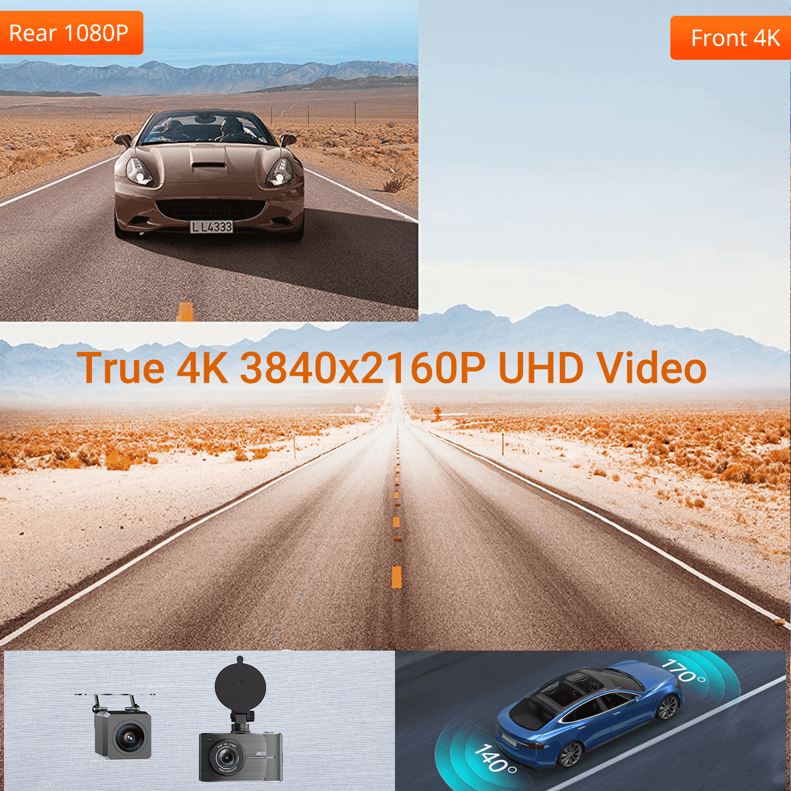 Cost-effective and Most worthwhile XGODY J402 Pro Dash Cam | 4K + 1080P Dual Lens, 24-Hour Monitoring, Night Vision - XGODY 
