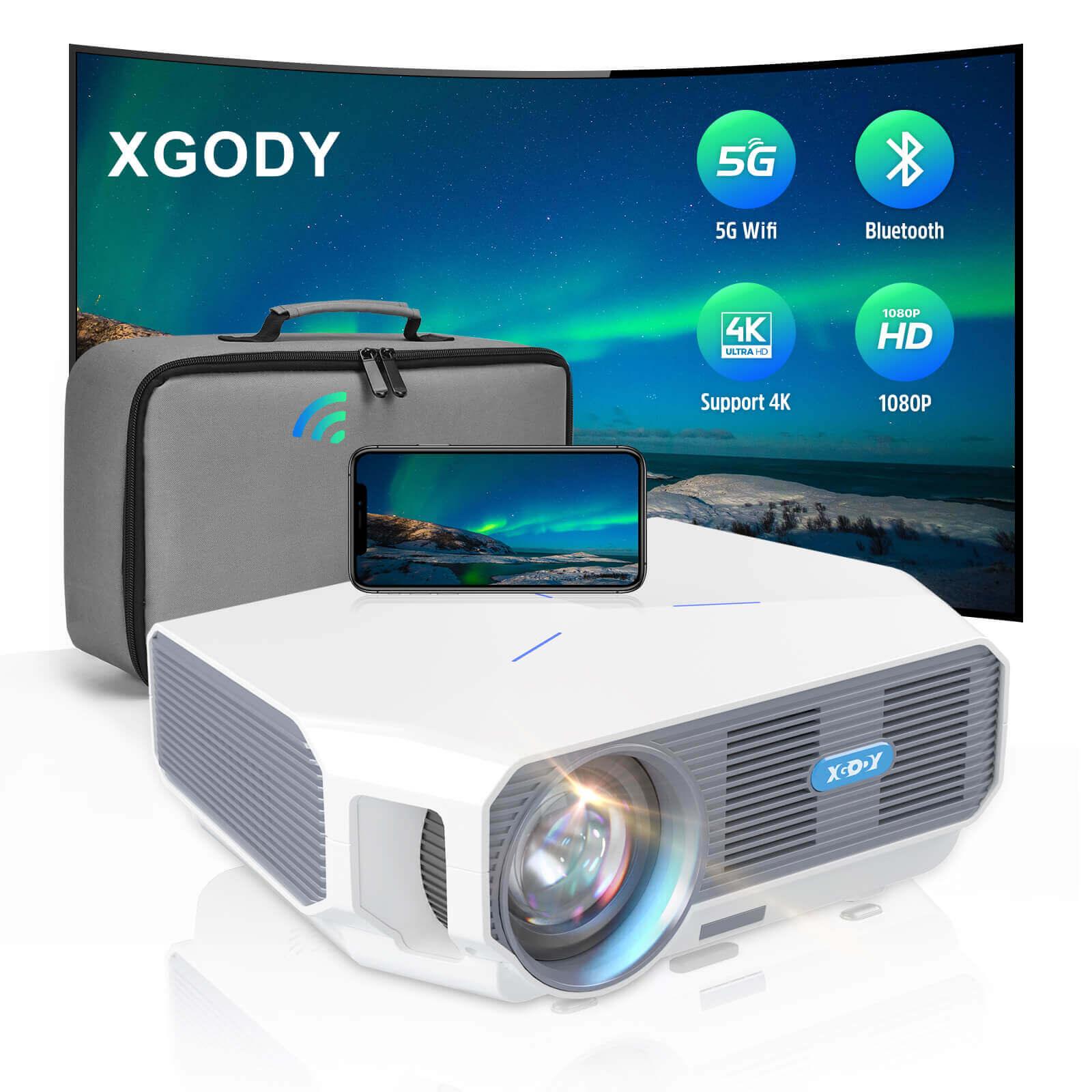 Cost-effective and Most worthwhile Native 1080P Full HD Video Projector | XGODY A4300  With WiFi & BT, Outdoor, Home Theater Projector - XGODY 