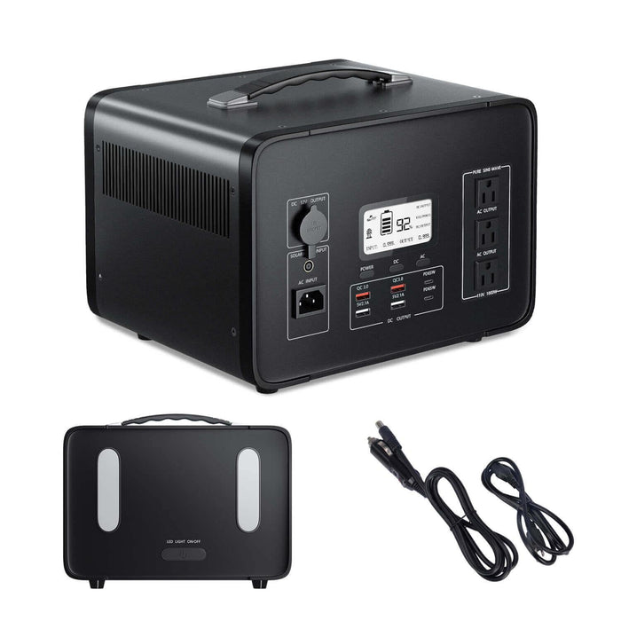 Portable Power Station Electric Battery Outdoor Generator For Power Outage Supplies 1000W 315000mAh