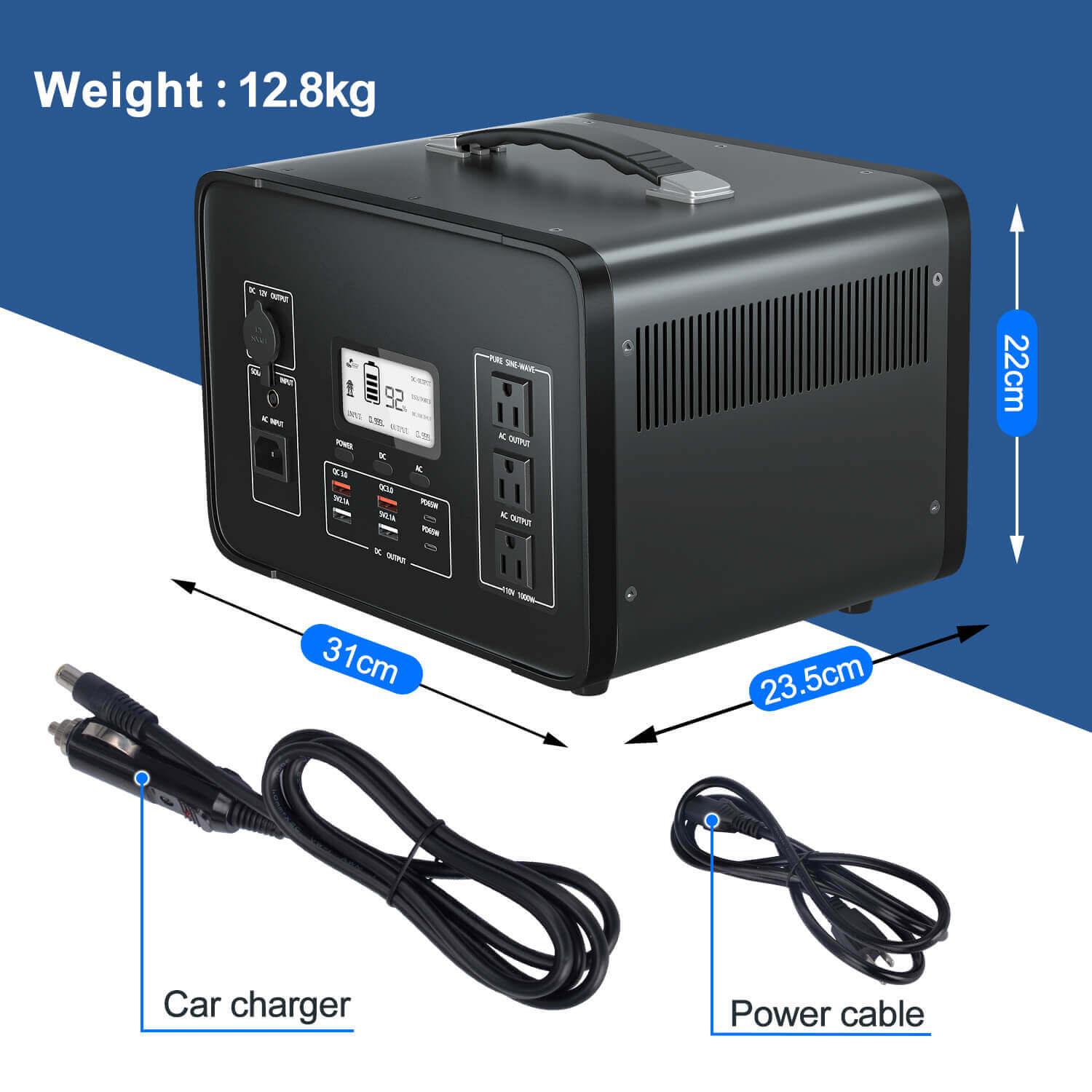 Cost-effective and Most worthwhile Portable Power Station Electric Battery Outdoor Generator For Power Outage Supplies 1000W 315000mAh - XGODY 
