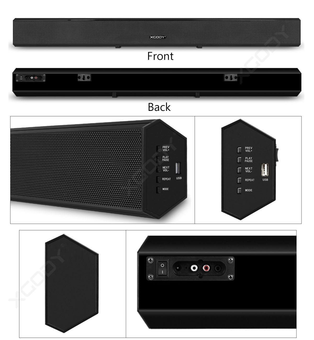 Cost-effective and Most worthwhile XGody 1013A Surround Sound Wireless Subwoofer 2.0 TV Soundbar - XGODY 