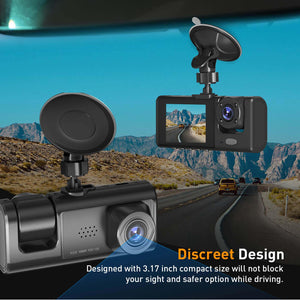 Cost-effective and Most worthwhile XGODY 3 Channel Dash Cam, FHD 1080P Dash Camera, 32GB Night Vision Loop Recording - XGODY 