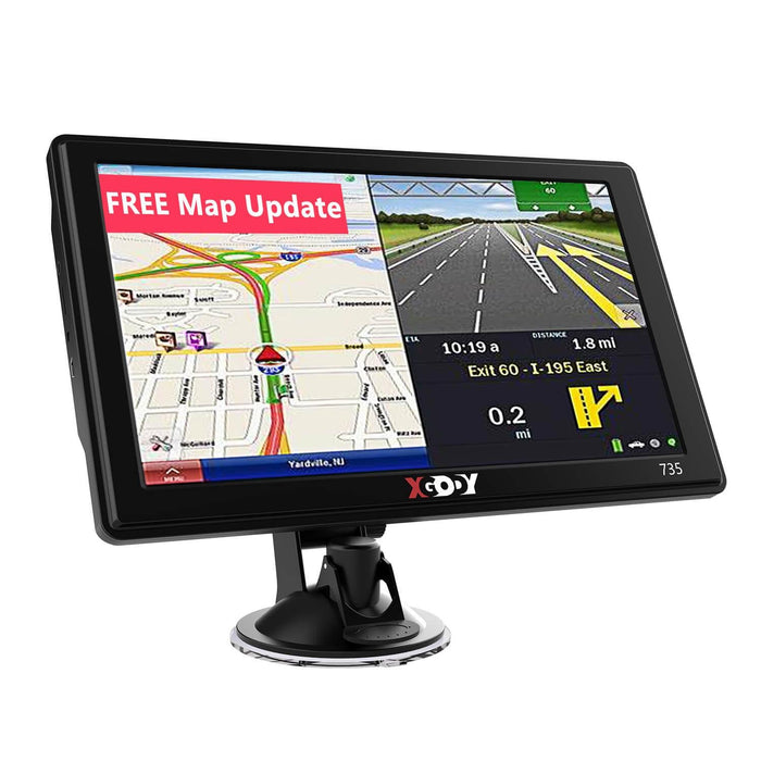 XGODY 735 GPS Navigation System For Car Truck Drivers With Voice Guidance and Speed Camera Warning