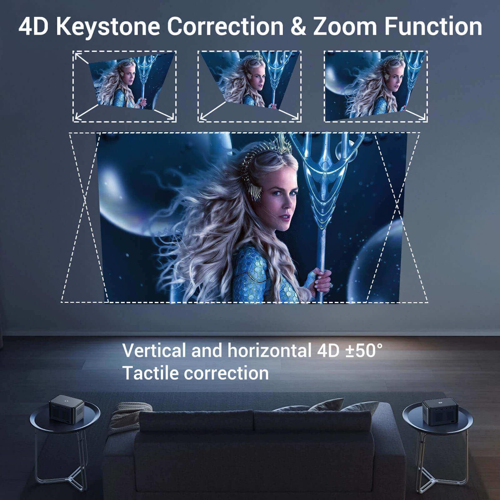 Cost-effective and Most worthwhile XGODY A40 Mini Portable Home LED Projector, Auto Focus, Native 1080P WiFi Bluetooth Projector 4k Support - XGODY 