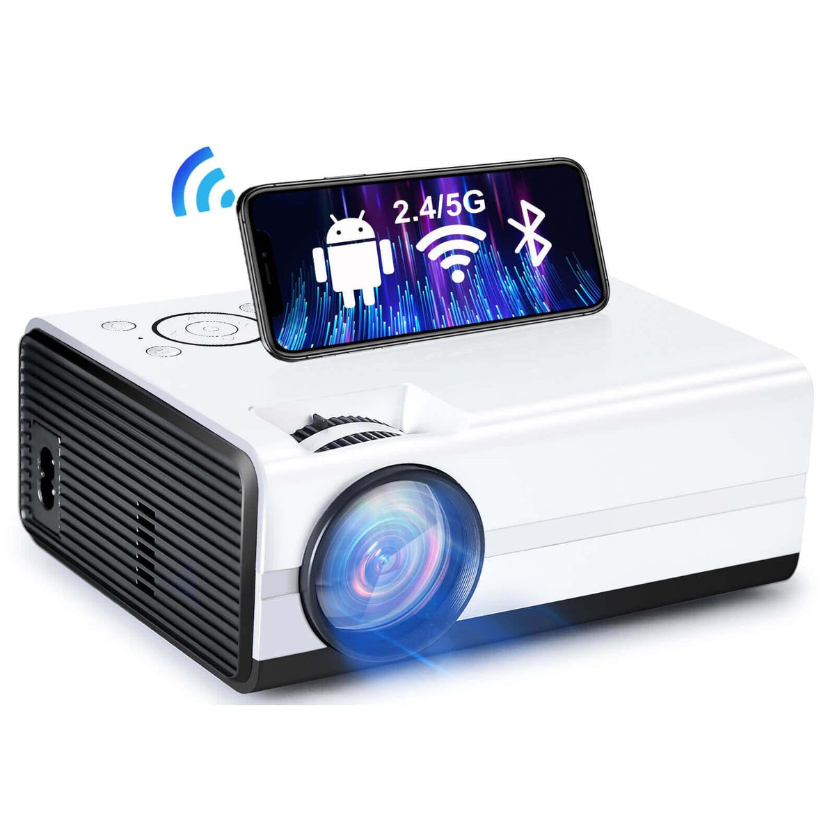 Smart Mini Android Projector T01, WiFi Bluetooth Outdoor Video Pico ...