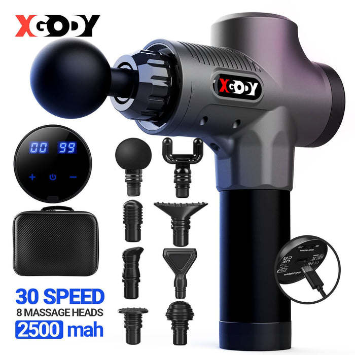 XGODY GM005 Brushless Motor 12.5V Cordless Handheld Professional Muscle Massager Gun