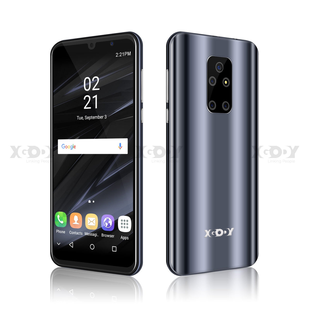 Мини-смартфон XGODY Mate30 5,5 дюйма с двумя SIM-картами Жесты пальцам