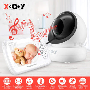 Cost-effective and Most worthwhile XGODY Smart 1080P Baby Monitor BM638 with 4.3” LCD Screen, Lullabies, Two Way Audio - XGODY 